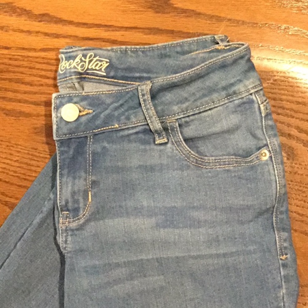 Rockstar style blue jeans